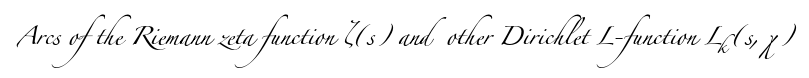 arcs in the Riemann zeta and other Dirichlet L functions